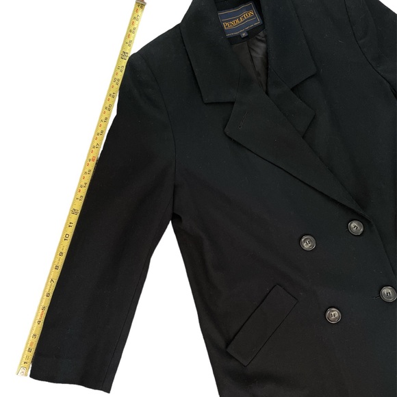 Vintage Pendleton Black Wool Pea Coat- size 8 - Picture 15 of 17